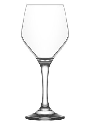 Resim Ella Cam Beyaz Şarap Kadehi