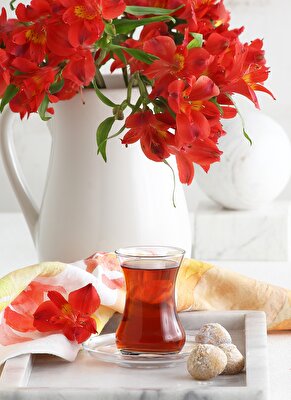 Resim Demet Cam Çay Seti