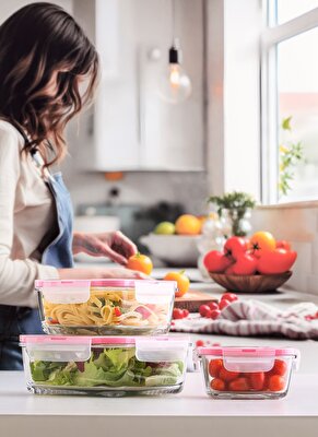 Resim Fresco Cam Saklama Kabı Seti