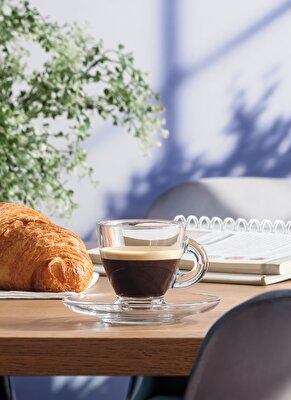 Resim Roma Cam Espresso Fincan Seti