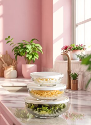 Resim Tokyo Cam Saklama Kabı Seti